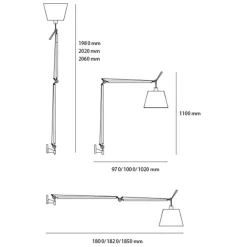 Tolomeo Mega Parete Satin Wandleuchte