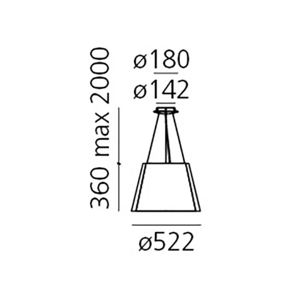 Tolomeo Paralume Outdoor LED Pendelleuchte Ø 52cm