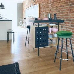 Tom Hocker Sitzfläche Eiche schwarz