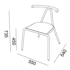 Toro Stuhl Sitzfläche Esche