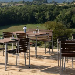 Traverse Dining Gartenbank mit Armlehnen