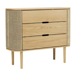 Treasures Kommode Eiche natur Wiener Geflecht