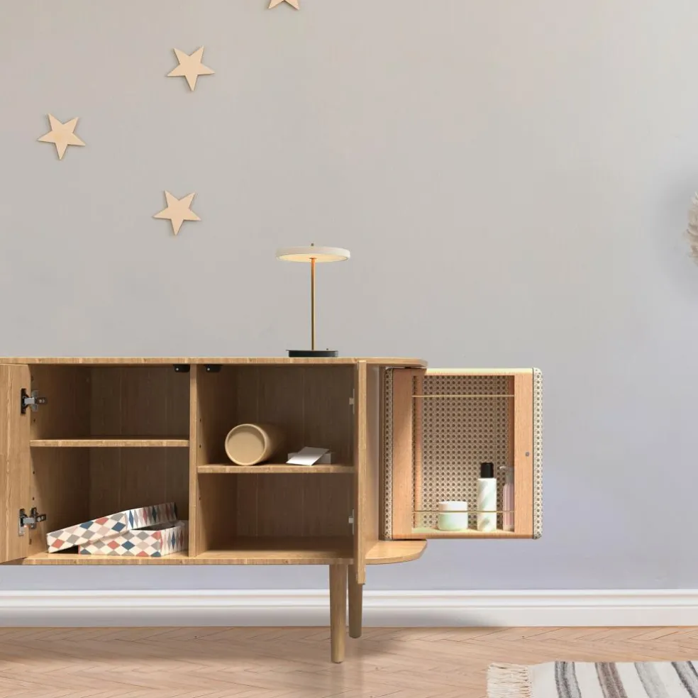 Treasures Sideboard mit 2 Türen Wiener Geflecht