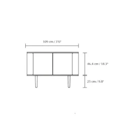 Treasures Sideboard mit 2 Türen Wiener Geflecht