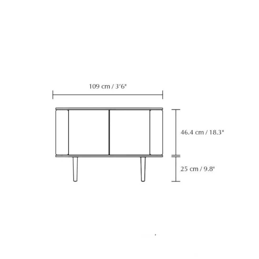 Treasures Sideboard mit 2 Türen Wiener Geflecht