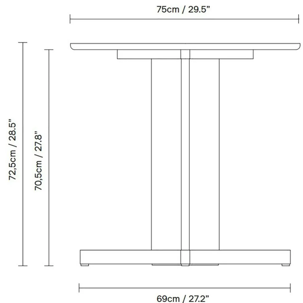 Trefoil Tisch Ø75cm