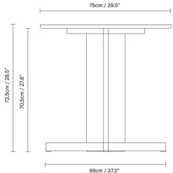 Trefoil Tisch Ø75cm