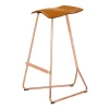 Triton Barhocker Leder Gestell Kupfer
