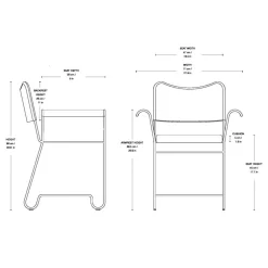 Tropique Outdoor Armlehnstuhl Gestell schwarz