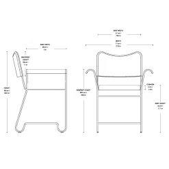 Tropique Outdoor Armlehnstuhl Gestell schwarz