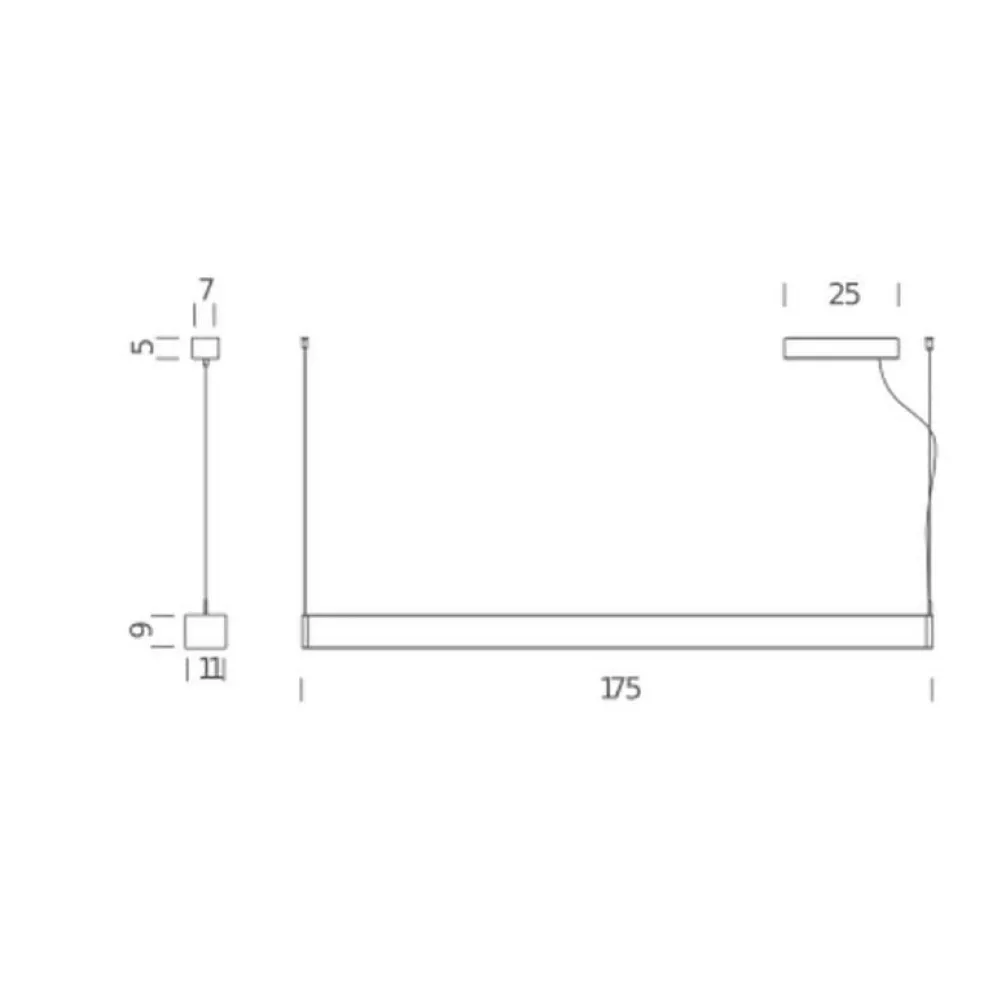 Tru LED Pendelleuchte horizontal