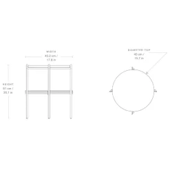 TS Outdoor Beistelltisch Ø40cm