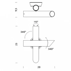 Tubes 2 LED Wandleuchte