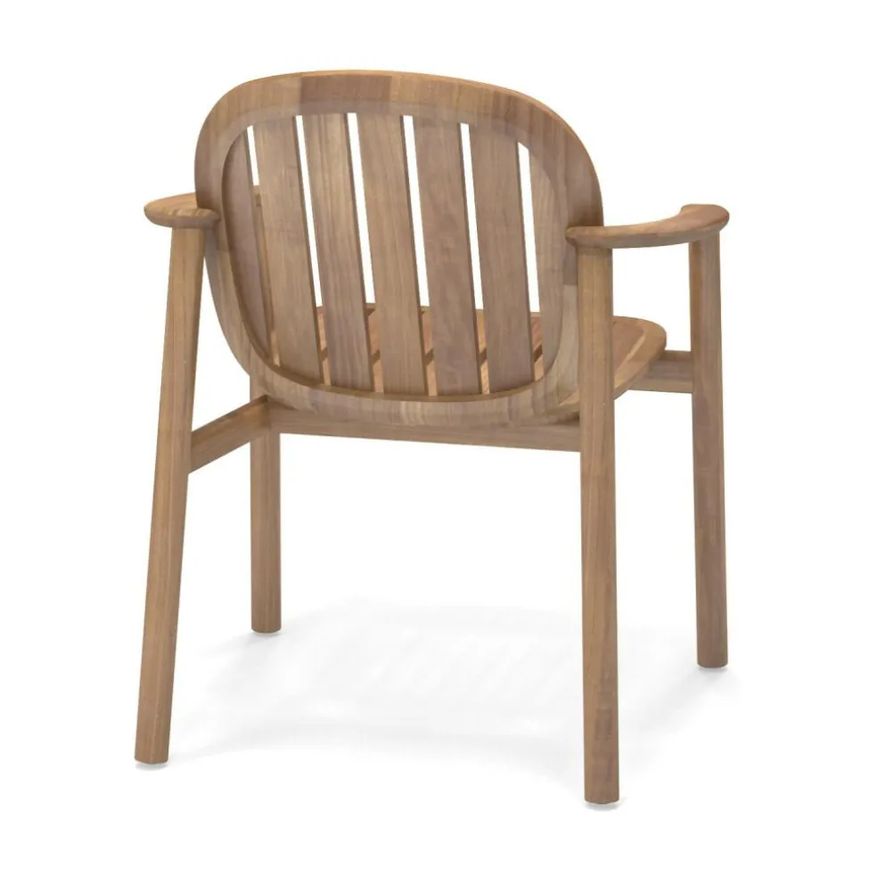 Twins Gartenarmlehnstuhl Teak mit Sitzkissen