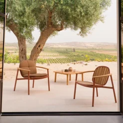 Twins Gartenloungestuhl Teak mit Sitz-/Rückenkissen