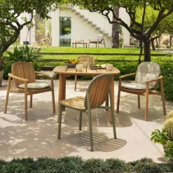 Twins Gartenstuhl Teak mit Sitzkissen