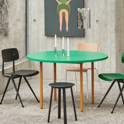 Two-Colour Esstisch Gestell Ocker Ø120cm