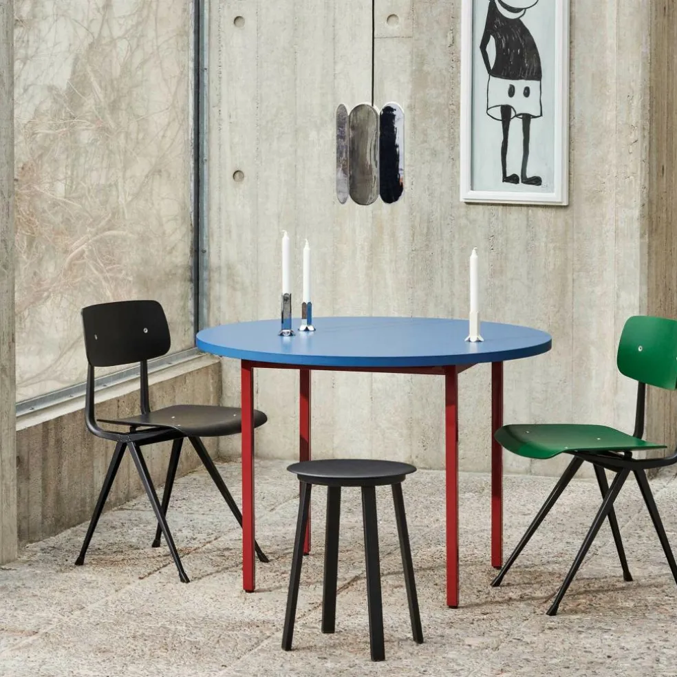 Two-Colour Esstisch Gestell Kastanienrot Ø105cm