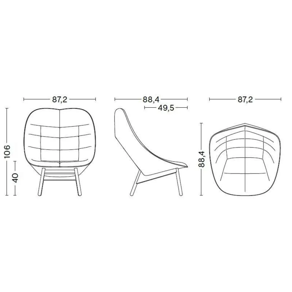 Uchiwa Quilted Sessel