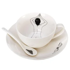 Undressed Tasse mit Untertasse 4er Set