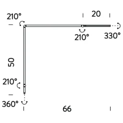 Untitled Linear LED Schreibtischleuchte mit Fuß
