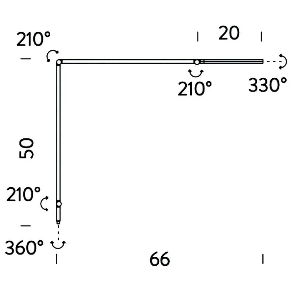 Untitled Linear LED Schreibtischleuchte mit Fuß