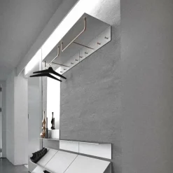 Unu Wandgarderobe mit 6 Haken & Stange