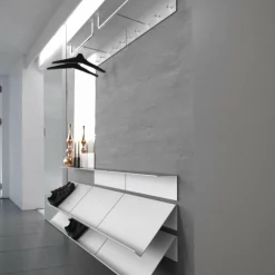 Unu Wandgarderobe mit 6 Haken & Stange