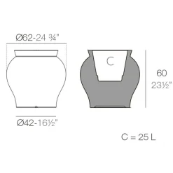 Venus Pflanzgefäß Ø62cm Basic