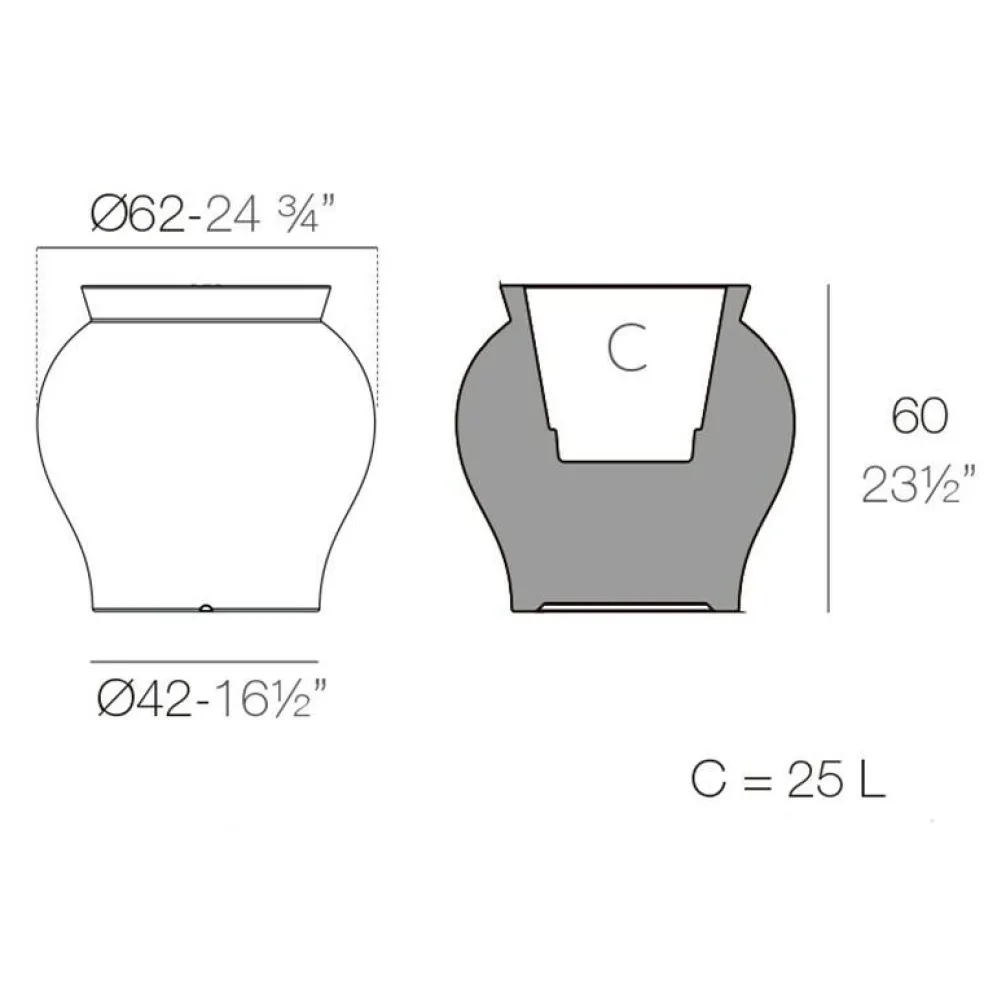Venus Pflanzgefäß Ø62cm Basic