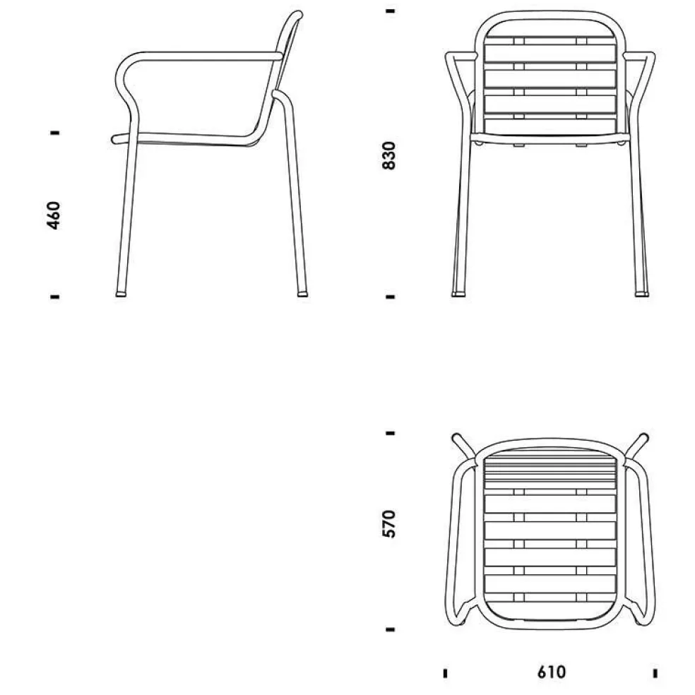 Vig Gartenarmlehnstuhl Holz