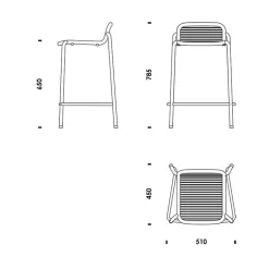 Vig Gartenbarstuhl 65cm