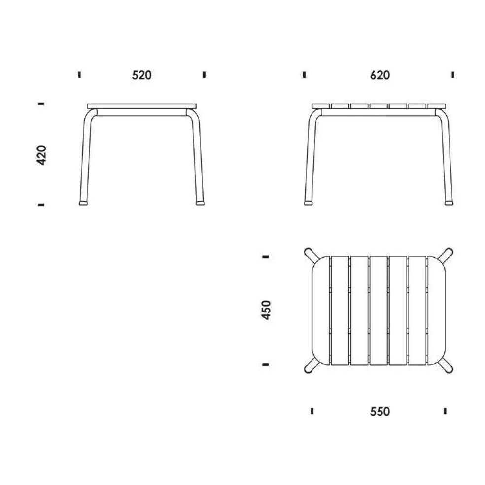 Vig Gartenbeistelltisch Holz