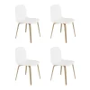 Visu Stuhl mit Holzgestell 4er Set