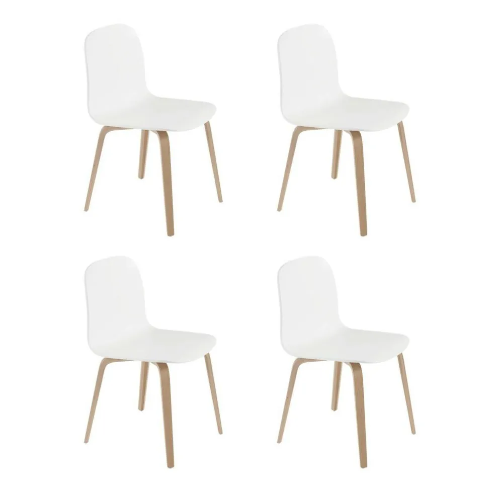 Visu Stuhl mit Holzgestell 4er Set