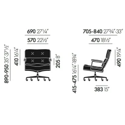 Vitra ES 104 Eames Lobby Chair Bürostuhl