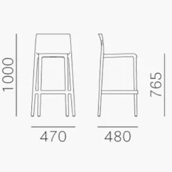 Volt 678 Outdoor Barhocker