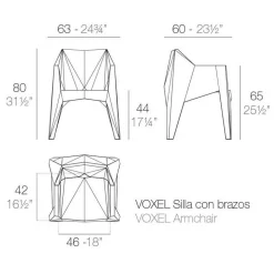 Voxel Armlehnstuhl 4er Set