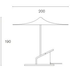 w153 Île LED Tisch-/Wandleuchte