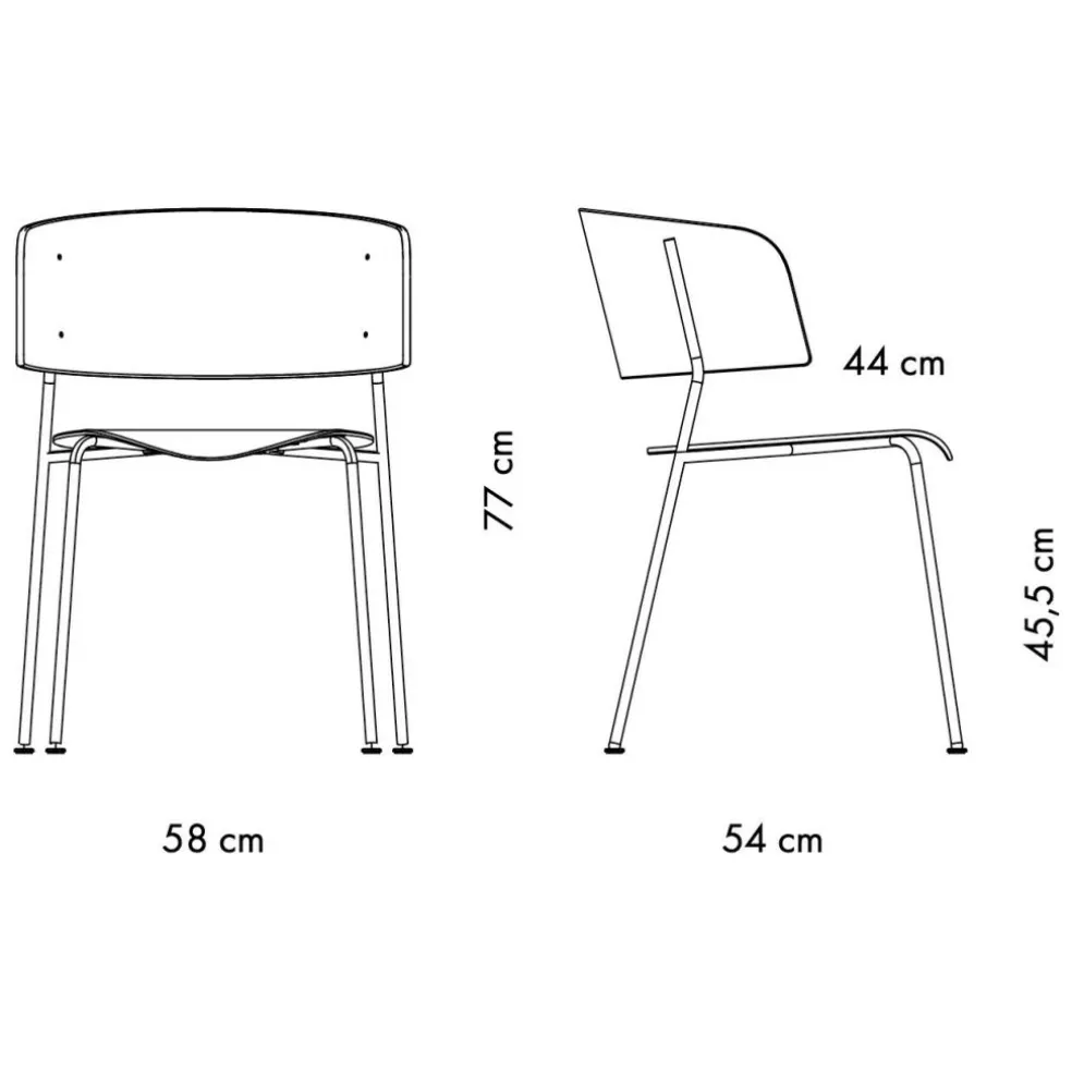 Wagner Armlehnstuhl Gestell schwarz