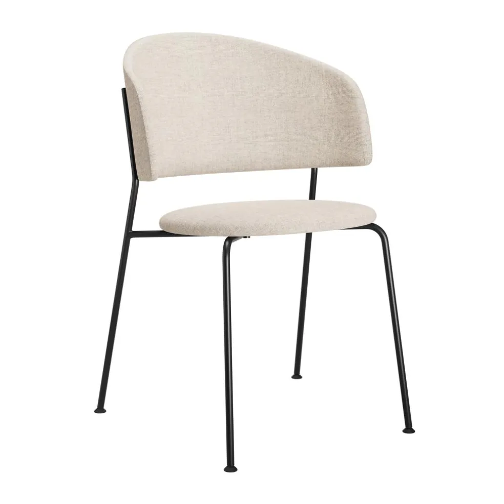 Wagner Dining Chair gepolstert Gestell schwarz