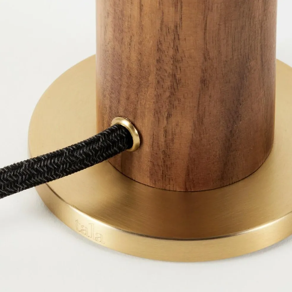 Walnut Knuckle Tischleuchte mit Voronoi I LED E27 2W => 10W