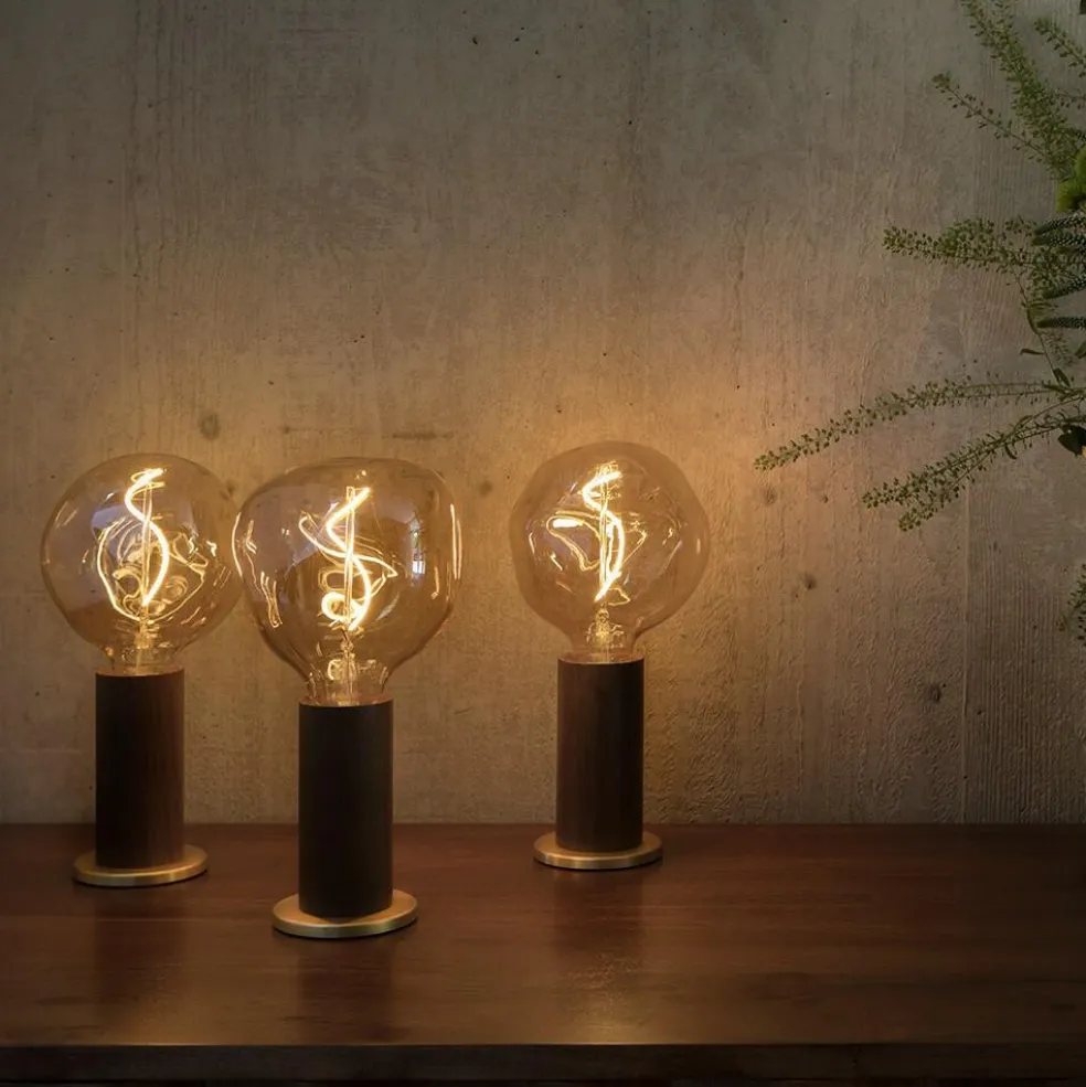 Walnut Knuckle Tischleuchte mit Voronoi I LED E27 2W => 10W