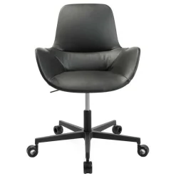 W-Club Sessel Leder Rollengestell