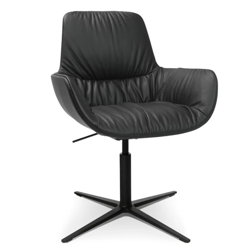 W-Club Sessel Leder Vierfußgestell