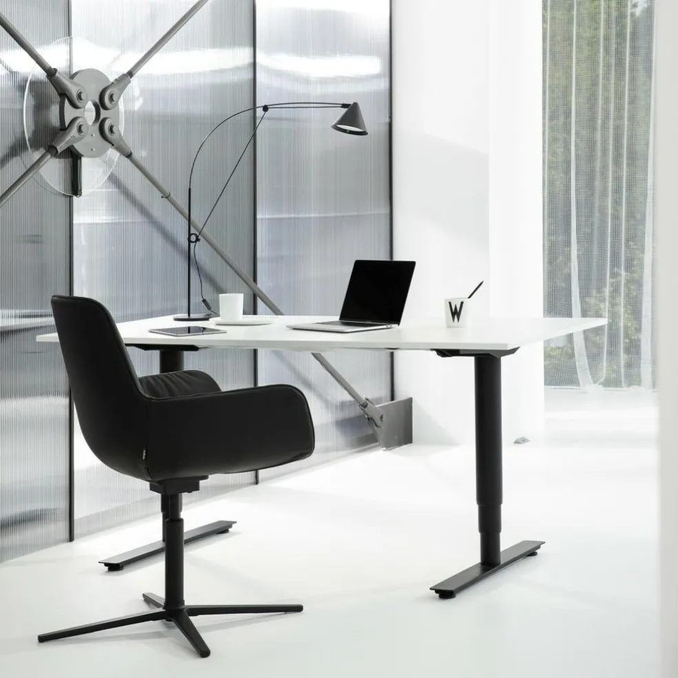 W-Club Sessel Leder Vierfußgestell