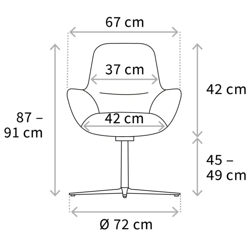 W-Club Sessel Leder Vierfußgestell
