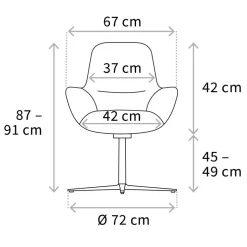 W-Club Sessel Rollengestell