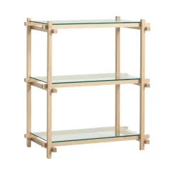 Woody Column Regal Glas niedrig