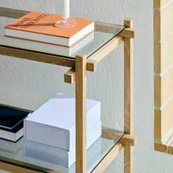 Woody Column Regal Glas niedrig